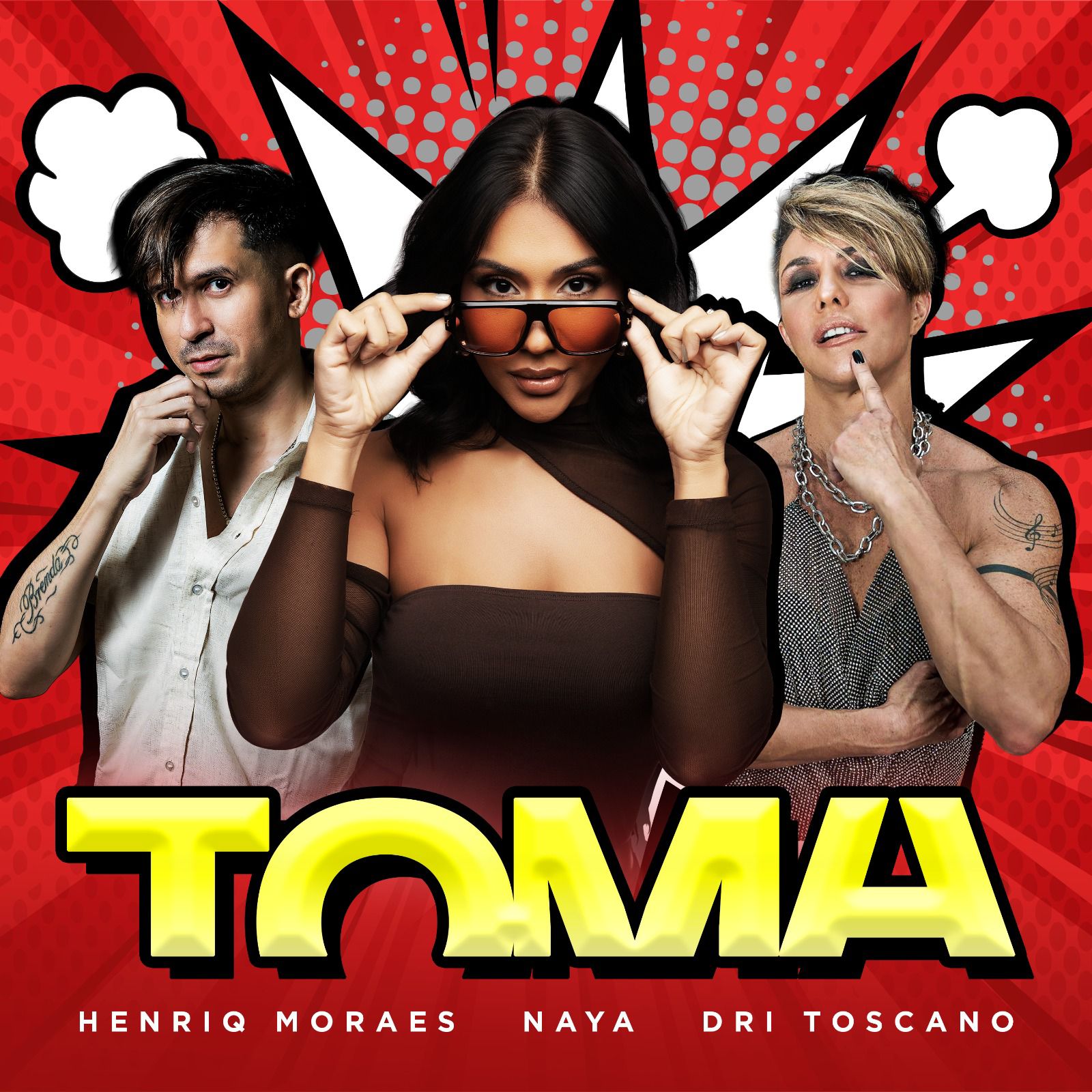 Capa Toma — Henriq Moraes, Naya, Dri Toscano